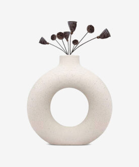 Indulge Homes White Donut Shaped Decor
