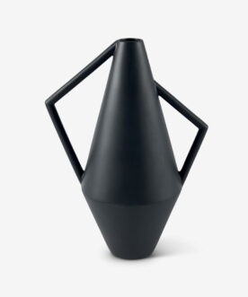 New Vibrant Black Atipico Ceramic Kora Vase